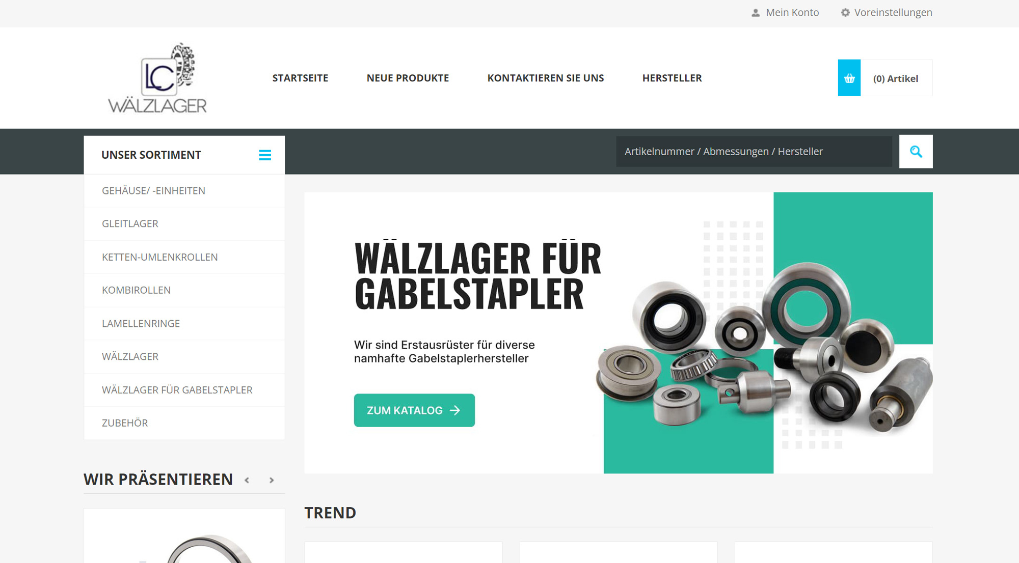 Wälzlager nopCommerce Webshop. Redesign und IT-Support-Article poster